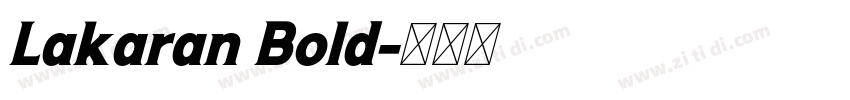 Lakaran Bold字体转换